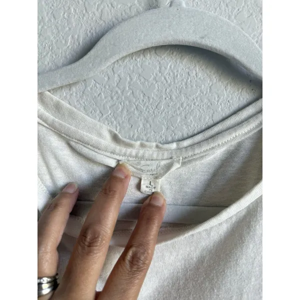 Easel Women’s Large Boutique Cream Patchwork‎ Flare Balloon Long Sleeve Top Boho - Image 4