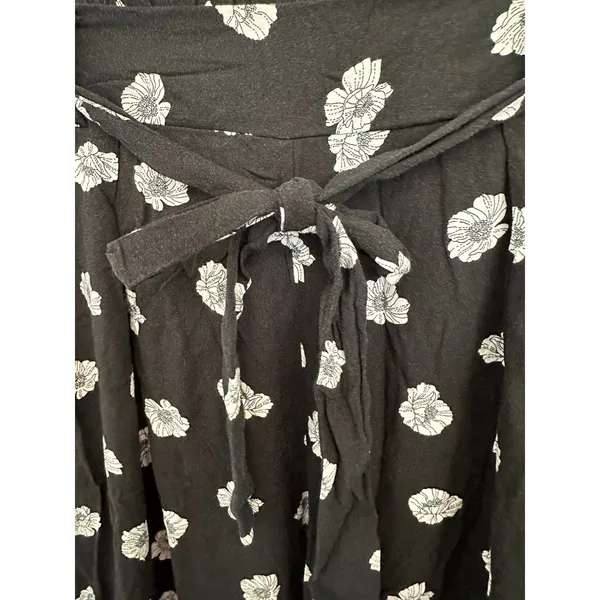 BeBop Juniors Hawaiian Floral Self Tie Sash Belt Wide Leg Pants L - Image 5
