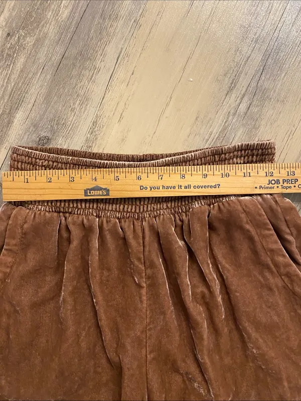 Anthropologie Gloria Velvet Jogger Taupe Size SMALL - Image 3