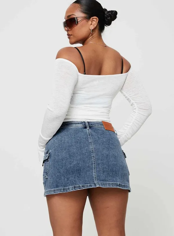 Princess Polly Denim Mini Skirt - Image 8
