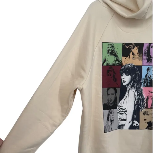 Taylor Swift The‎ Eras Tour Official Merch Graphic Hoodie Size Medium Oversized - Image 12