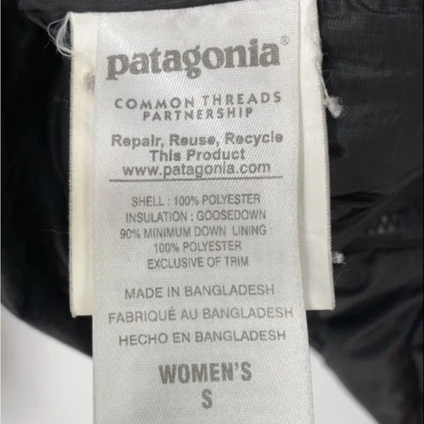 Patagonia Women’s Black Puffer Jacket Size Small - Image 4