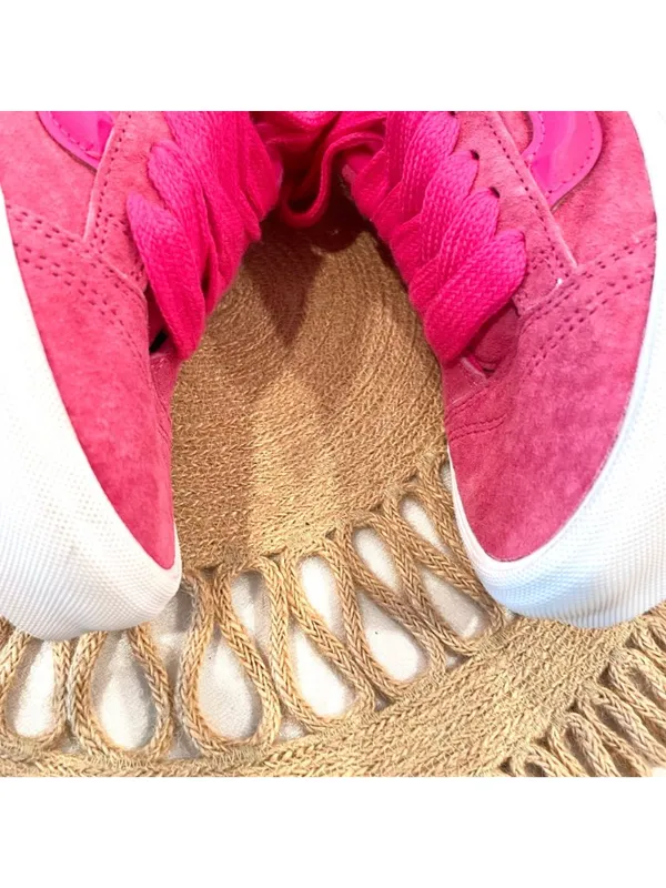 NWOT Vans Knu Skool Sneakers Pink Glo Leather Size W6 Skater Sporty - Image 4