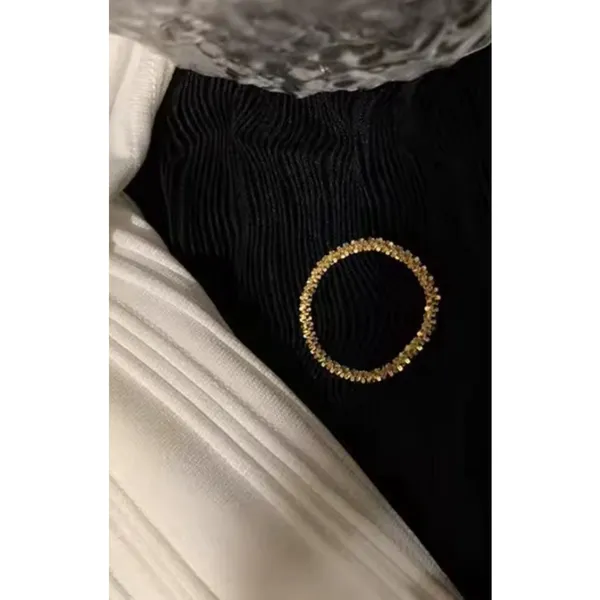 Sparkling‎ Yellow Gold Plated 925 Margarita Chain Flexible Ring, Sz 6.5 - Image 8
