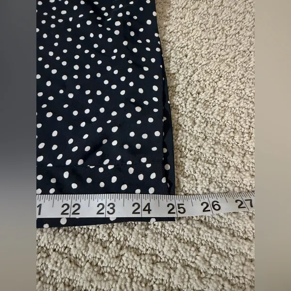 Adrienne Vittadini Black and White Polka Dot Wide-Leg Pants - Image 4