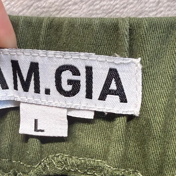 I.AM.GIA Olive Green‎ Joggers Pants Elastic Waist Casual Comfy Size L-flaw - Image 8