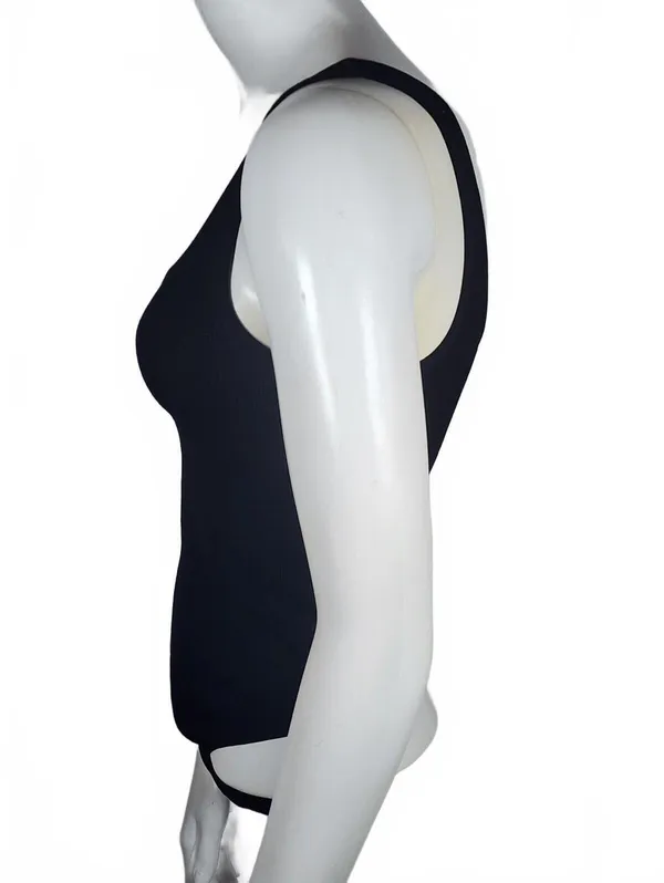 Bozzolo Black Nylon Spandex Tank Bodysuit Size S/M - Image 3