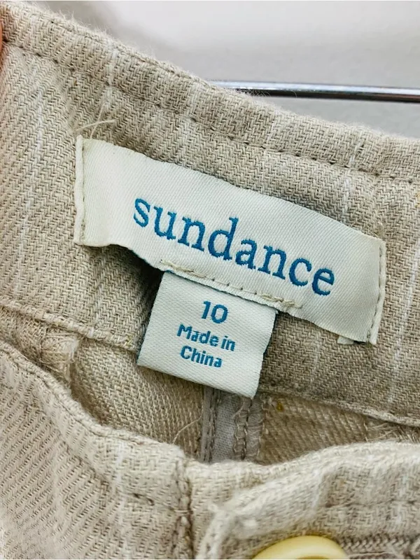SUNDANCE Linen Pinstripe Trouser Pants - Image 5