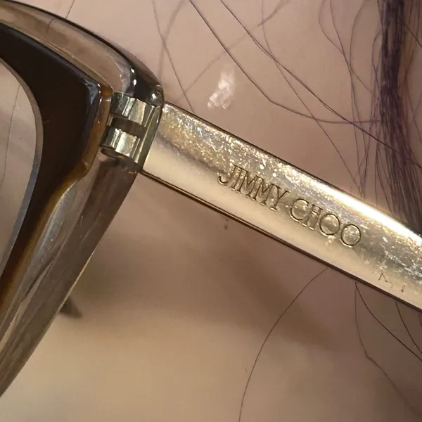 Jimmy Choo Brown Cat-Eye Glasses - Image 4