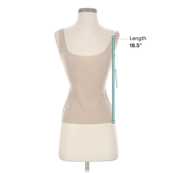 SKIMS Double Layer Sheer Tank Top Truffle Brown Size S NWT Stretch Bodycon - Image 5