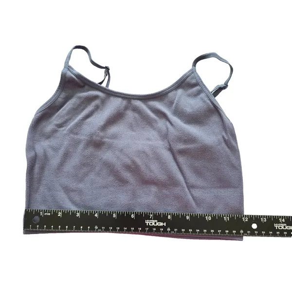 Ribbed Comfort Y2K Bra Top Wireless Pullover Stretch‎ Sleep Bozzolo Purple S/M - Image 3