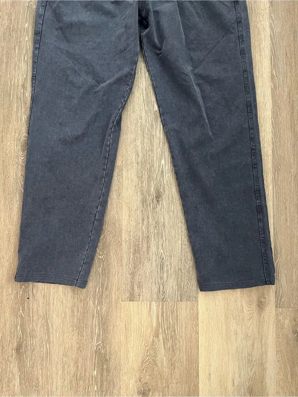Zara Womens XL Jogger Charcoal Gray Washed Denim Pull On Straight Leg Jeans - Image 3