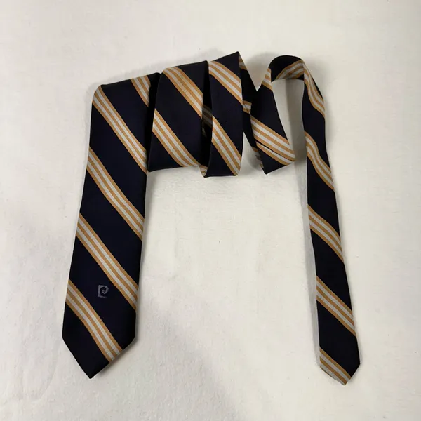 Pierre Cardin Tie Vintage Striped Necktie Blue Multicolor Classic Cravat - Image 2