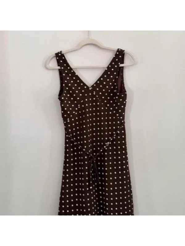 Princess Polly Nellie Polka Dot Minidress in Brown Polka - Image 3