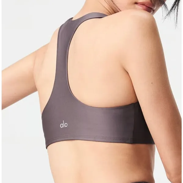 Alo Airlift Advantage Racerback Sports Bra Raisinette Purple Small - Image 2