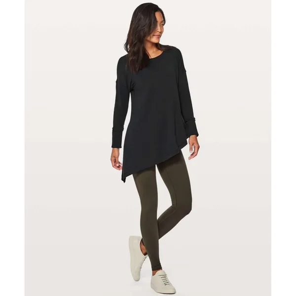 Lululemon To The Point Long Sleeve Top Womens Size‎ 4 Black - Image 4