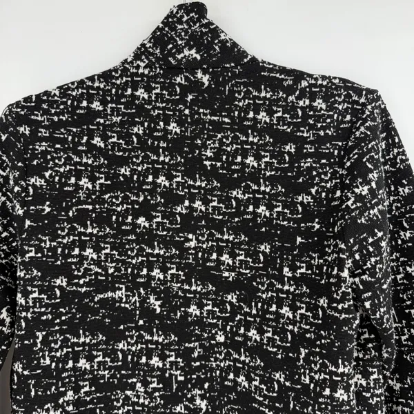 Sara Campbell Open Front Blazer Womens Small Black White‎ Peplum Careerwear Chic - Image 9
