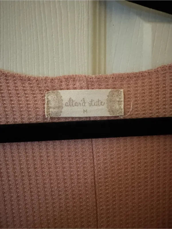 Altar'd State Dusty Rose V-Neck Knit Sweater - Image 2