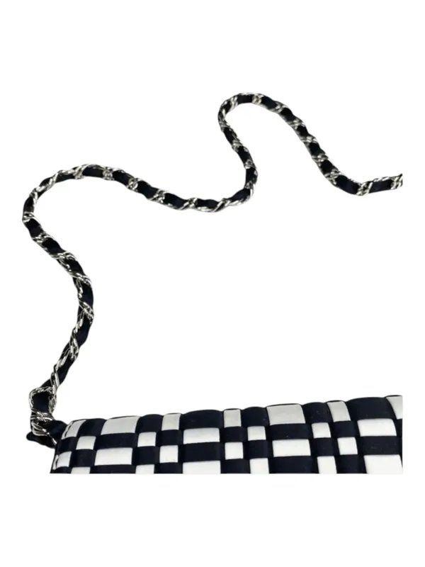White House Black Market WHBM 𖣴 Checkerboard Chain Handle Mini Bag 𖣴 B + W 𖣴 - Image 5