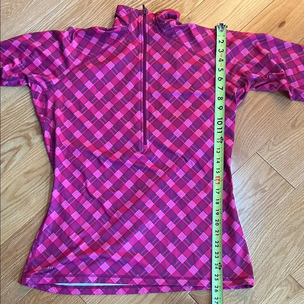 Nike Pro long sleeve purple and Pink 1/2 zip up Apparel with thumb holes - Image 7