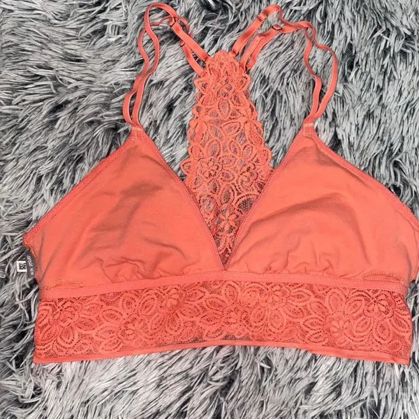 Aerie Bright orange lace bralette - Image 6