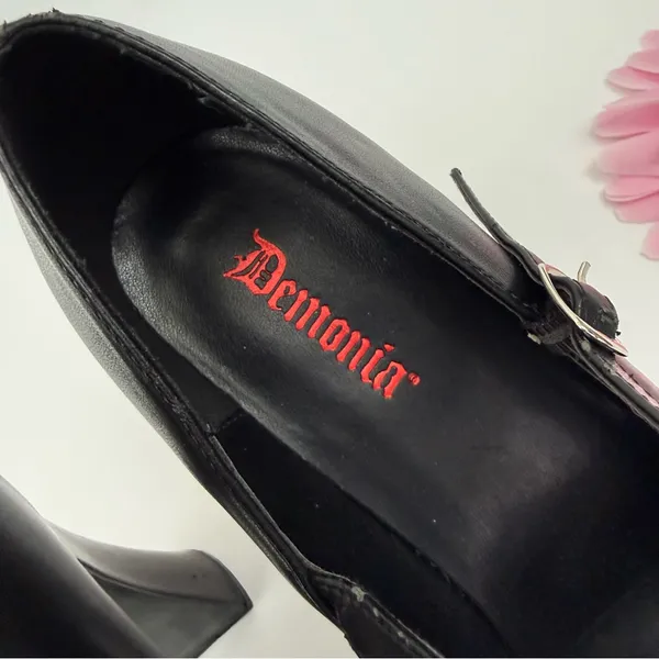 Demonia Dolly-50 Mary Jane Platform Heels Black Vegan Leather Goth Grunge Punk - Image 10
