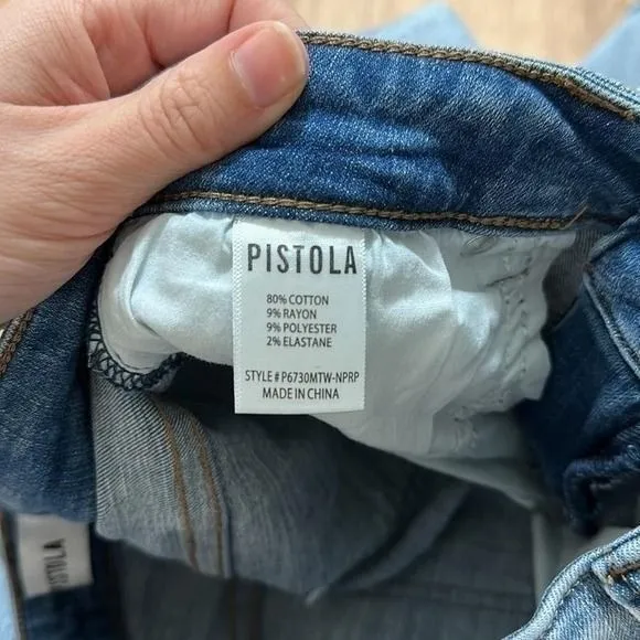 Pistola | Women's Arielle Light Wash Skinny Scissor Cut Raw Hem Jeans,‎ Size 25 - Image 4