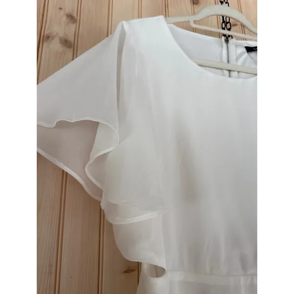 NWT Lulus Blissful Love Ivory Cutout Mini Skater Dress Party Night Out Flowy M - Image 3
