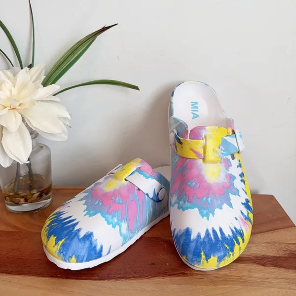Mia Bela Print Slip-on Tie dye Clogs‎ US8 - Image 2