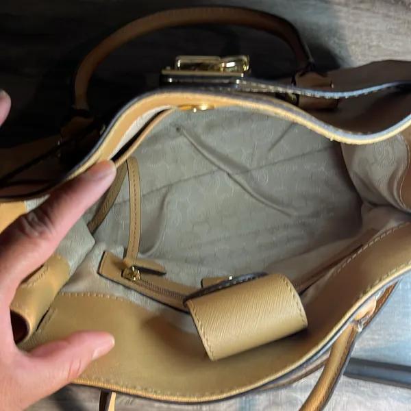 Michael Kors Tan Satchel with Gold Hardware. - Image 10