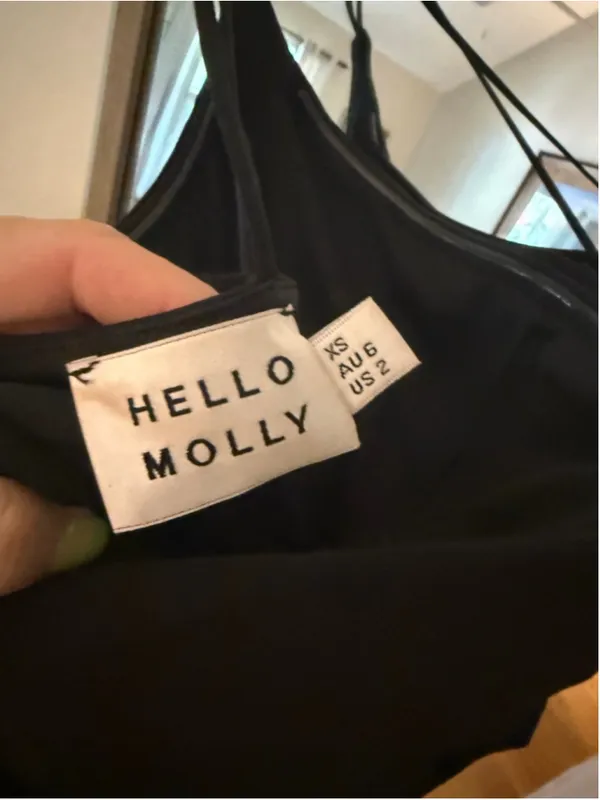 Women's Hello Molly Black One Shoulder Midi Dress Size 2 HELLO MOLLY TAKING IT - Image 5
