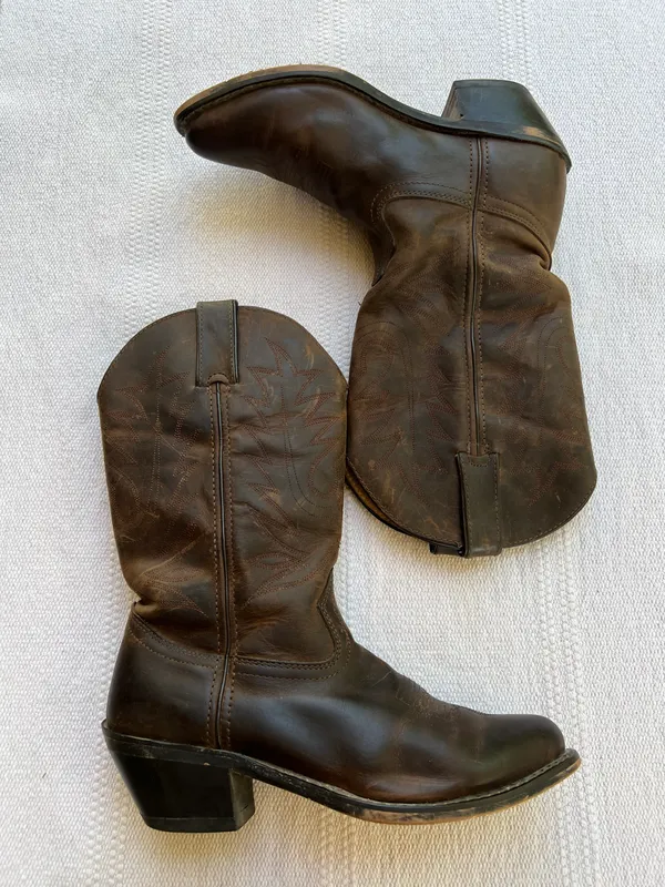 Durango Brown Leather Western Cowgirl Boots Size 7 - Image 2