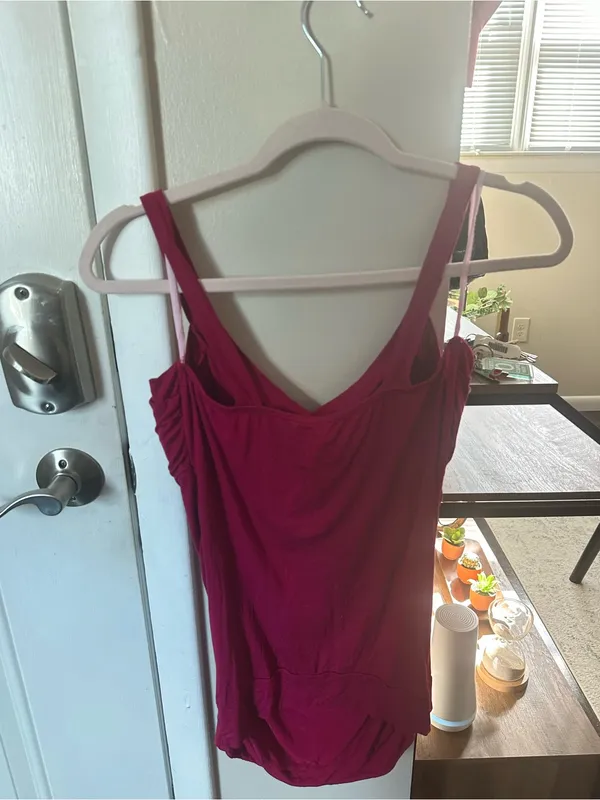 Y2K Magenta Padded Bust Cami Tank Top | Fitted Stretch | Coquette Fairy Grunge - Image 4