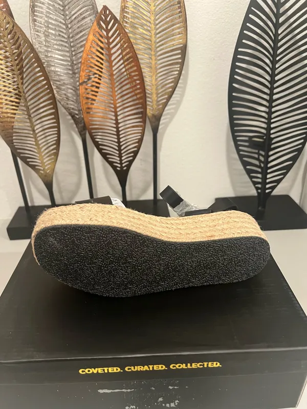 Black Wedge Sandals by Lulus - Image 2