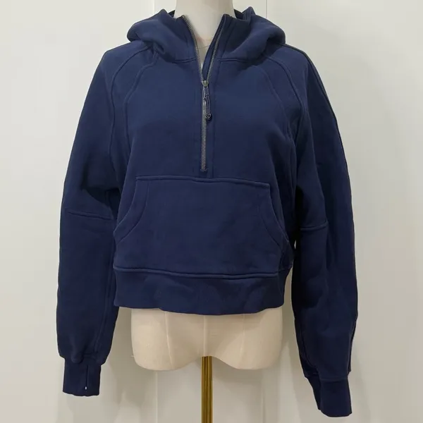 Lululemon Scuba Oversized Half-Zip Hoodie XS Small Night Sea Blue Lounge Cozy - Image 5