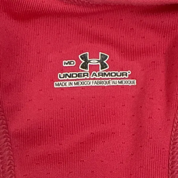 Under Armour HeatGear Built in Bra Athletic Pink Racer Tank Top Size Medium - Image 3