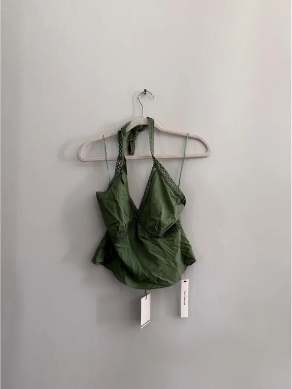 Reformation Monica Top in Sage Green - Image 3