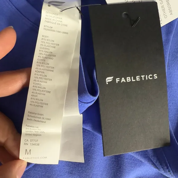 Fabletics Feather Tech+ Muscle Tank, Sapphire Sky, M - Image 3