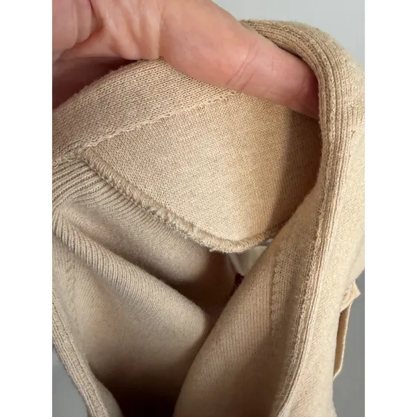 Staud Nola Tan Button front sleeveless Sweater size medium - Image 8