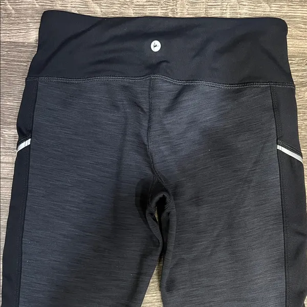 90 Degrees by Reflex Charcoal and Black Leggings - Image 5