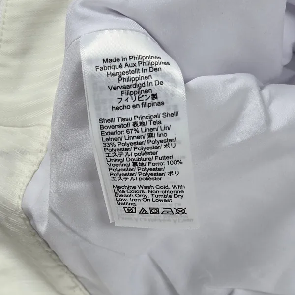 J. Crew Kate straight-leg pant in stretch linen blend White 2 BF407‎ NIB - Image 5