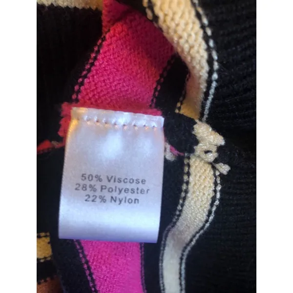 Women's Striped Sweater, M, Multicolor Black Size M - Image 5