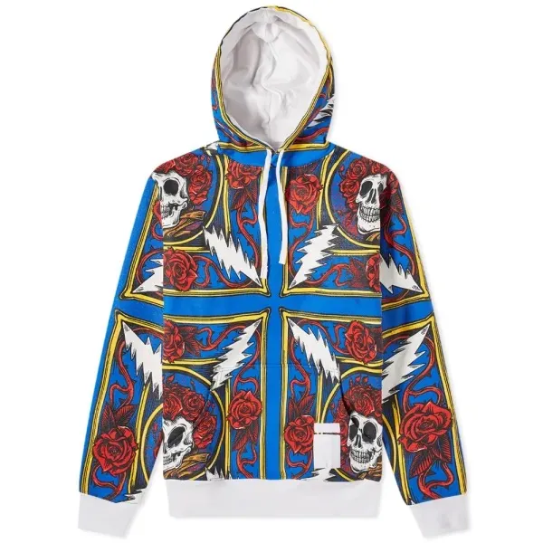 🆕 NWT CTM X Grateful Dead Border Bandana Hoodie | Multicolor - Image 4