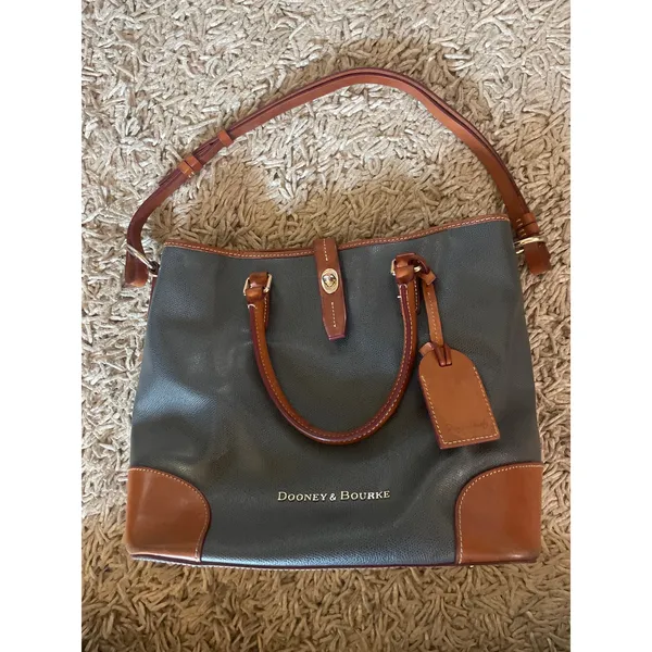 DOONEY & BOURKE Shelby Shopper Tote Bag Purse Leather Big TRAVEL OFFICE LARGE - Image 4