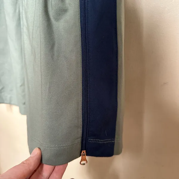 Aerie green track pants with blue stripe - Image 3
