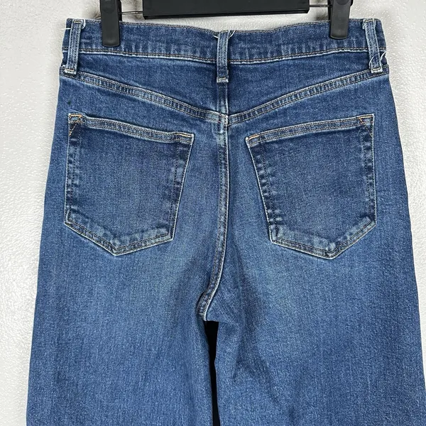 GAP High Rise Stride Relaxed Fit Wide-Leg Jeans Womens 29/8R Medium Wash Denim - Image 4