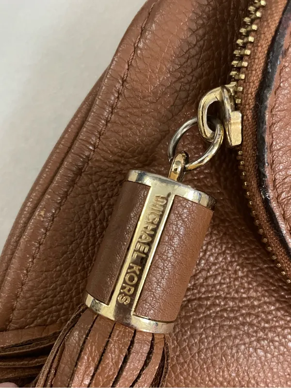 Michael Kors Bedford Convertible Zipper Flap Medium Size, Brown Crossbody - Image 7