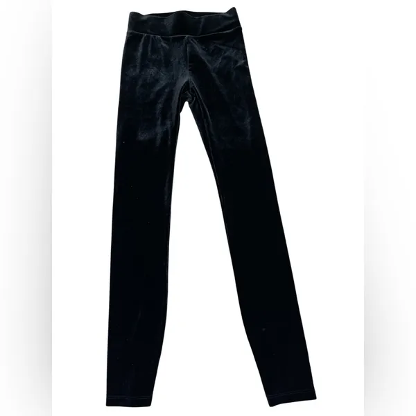 J. Crew Factory Black Stretch Velvet Leggings Cozycore layering - Image 2