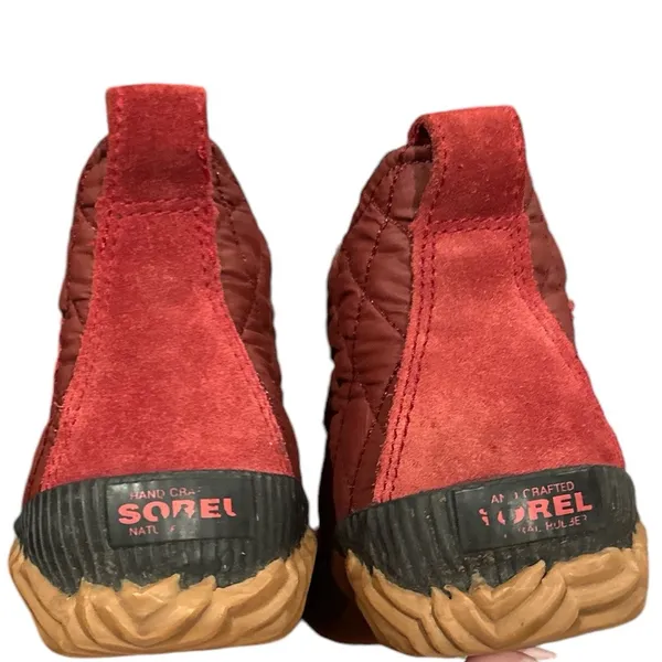 Sorel Gorpcore Red Navy Winter Quilted Rain Ankle Boots Shoes 7 - Image 5