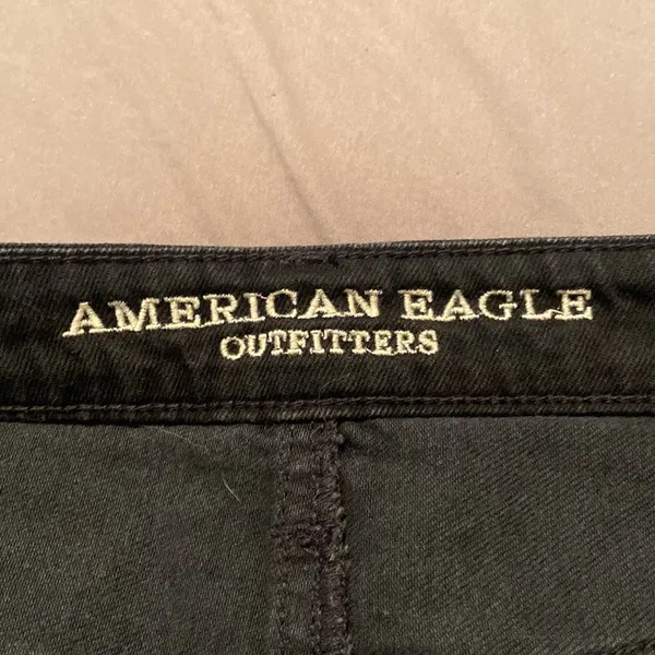 American Eagle Black Denim Mini Skirt - Image 5